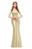 ColsBM Kenzie Marzipan Bridesmaid Dresses Trumpet Lace Bateau Long Sleeve Floor Length Mature
