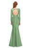ColsBM Kenzie Sage Green Bridesmaid Dresses Trumpet Lace Bateau Long Sleeve Floor Length Mature