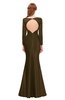 ColsBM Kenzie Slate Black Bridesmaid Dresses Trumpet Lace Bateau Long Sleeve Floor Length Mature