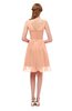 ColsBM Sage Coral Reef Bridesmaid Dresses Zip up Knee Length Cute Sleeveless V-neck Ruching