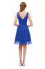 ColsBM Sage Dazzling Blue Bridesmaid Dresses Zip up Knee Length Cute Sleeveless V-neck Ruching