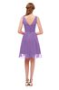 ColsBM Sage Hyacinth Bridesmaid Dresses Zip up Knee Length Cute Sleeveless V-neck Ruching