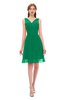 ColsBM Sage Pepper Green Bridesmaid Dresses Zip up Knee Length Cute Sleeveless V-neck Ruching