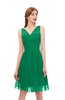 ColsBM Sage Pepper Green Bridesmaid Dresses Zip up Knee Length Cute Sleeveless V-neck Ruching