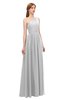 ColsBM Kendal Dove Grey Bridesmaid Dresses A-line Sleeveless Half Backless Pleated Elegant One Shoulder
