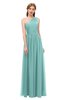 ColsBM Kendal Eggshell Blue Bridesmaid Dresses A-line Sleeveless Half Backless Pleated Elegant One Shoulder