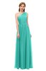 ColsBM Kendal Mint Green Bridesmaid Dresses A-line Sleeveless Half Backless Pleated Elegant One Shoulder