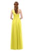 ColsBM Kendal Pale Yellow Bridesmaid Dresses A-line Sleeveless Half Backless Pleated Elegant One Shoulder