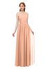 ColsBM Kendal Peach Nectar Bridesmaid Dresses A-line Sleeveless Half Backless Pleated Elegant One Shoulder