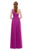 ColsBM Kendal Raspberry Bridesmaid Dresses A-line Sleeveless Half Backless Pleated Elegant One Shoulder