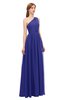 ColsBM Kendal Spectrum Blue Bridesmaid Dresses A-line Sleeveless Half Backless Pleated Elegant One Shoulder