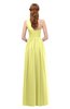 ColsBM Kendal Wax Yellow Bridesmaid Dresses A-line Sleeveless Half Backless Pleated Elegant One Shoulder