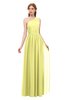 ColsBM Kendal Wax Yellow Bridesmaid Dresses A-line Sleeveless Half Backless Pleated Elegant One Shoulder