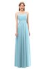 ColsBM Andrea Aqua Bridesmaid Dresses Sexy Zipper Sleeveless Pleated Floor Length A-line