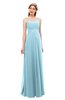 ColsBM Andrea Aqua Bridesmaid Dresses Sexy Zipper Sleeveless Pleated Floor Length A-line