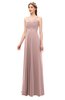 ColsBM Andrea Blush Pink Bridesmaid Dresses Sexy Zipper Sleeveless Pleated Floor Length A-line