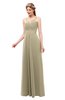 ColsBM Andrea Candied Ginger Bridesmaid Dresses Sexy Zipper Sleeveless Pleated Floor Length A-line