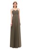 ColsBM Andrea Carafe Brown Bridesmaid Dresses Sexy Zipper Sleeveless Pleated Floor Length A-line