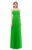 ColsBM Andrea Classic Green Bridesmaid Dresses Sexy Zipper Sleeveless Pleated Floor Length A-line