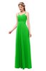 ColsBM Andrea Classic Green Bridesmaid Dresses Sexy Zipper Sleeveless Pleated Floor Length A-line