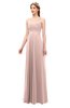 ColsBM Andrea Dusty Rose Bridesmaid Dresses Sexy Zipper Sleeveless Pleated Floor Length A-line