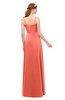 ColsBM Andrea Fusion Coral Bridesmaid Dresses Sexy Zipper Sleeveless Pleated Floor Length A-line