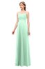 ColsBM Andrea Honeydew Bridesmaid Dresses Sexy Zipper Sleeveless Pleated Floor Length A-line