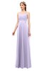 ColsBM Andrea Pastel Lilac Bridesmaid Dresses Sexy Zipper Sleeveless Pleated Floor Length A-line