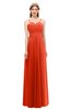 ColsBM Andrea Persimmon Bridesmaid Dresses Sexy Zipper Sleeveless Pleated Floor Length A-line
