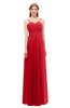 ColsBM Andrea Red Bridesmaid Dresses Sexy Zipper Sleeveless Pleated Floor Length A-line