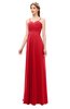 ColsBM Andrea Red Bridesmaid Dresses Sexy Zipper Sleeveless Pleated Floor Length A-line