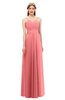 ColsBM Andrea Shell Pink Bridesmaid Dresses Sexy Zipper Sleeveless Pleated Floor Length A-line
