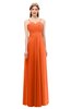 ColsBM Andrea Tangerine Bridesmaid Dresses Sexy Zipper Sleeveless Pleated Floor Length A-line