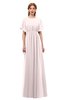 ColsBM Darcy Angel Wing Bridesmaid Dresses Pleated Modern Jewel Short Sleeve Lace up Floor Length