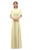 ColsBM Darcy Anise Flower Bridesmaid Dresses Pleated Modern Jewel Short Sleeve Lace up Floor Length