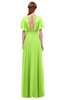 ColsBM Darcy Bright Green Bridesmaid Dresses Pleated Modern Jewel Short Sleeve Lace up Floor Length