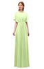ColsBM Darcy Butterfly Bridesmaid Dresses Pleated Modern Jewel Short Sleeve Lace up Floor Length