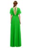 ColsBM Darcy Classic Green Bridesmaid Dresses Pleated Modern Jewel Short Sleeve Lace up Floor Length