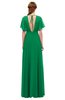 ColsBM Darcy Green Bridesmaid Dresses Pleated Modern Jewel Short Sleeve Lace up Floor Length