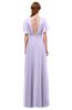 ColsBM Darcy Light Purple Bridesmaid Dresses Pleated Modern Jewel Short Sleeve Lace up Floor Length