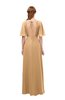 ColsBM Dusty Desert Mist Bridesmaid Dresses Pleated Glamorous Zip up Short Sleeve Floor Length A-line
