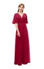 ColsBM Dusty Scooter Bridesmaid Dresses Pleated Glamorous Zip up Short Sleeve Floor Length A-line