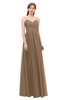 ColsBM Rian Beaver Fur Bridesmaid Dresses Sleeveless Ruching A-line Glamorous Half Backless Spaghetti