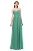 ColsBM Rian Beryl Green Bridesmaid Dresses Sleeveless Ruching A-line Glamorous Half Backless Spaghetti