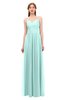 ColsBM Rian Blue Glass Bridesmaid Dresses Sleeveless Ruching A-line Glamorous Half Backless Spaghetti