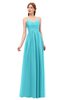 ColsBM Rian Blue Radiance Bridesmaid Dresses Sleeveless Ruching A-line Glamorous Half Backless Spaghetti