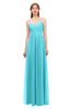 ColsBM Rian Blue Radiance Bridesmaid Dresses Sleeveless Ruching A-line Glamorous Half Backless Spaghetti