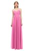 ColsBM Rian Carnation Pink Bridesmaid Dresses Sleeveless Ruching A-line Glamorous Half Backless Spaghetti