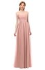 ColsBM Rian Coral Almond Bridesmaid Dresses Sleeveless Ruching A-line Glamorous Half Backless Spaghetti