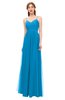 ColsBM Rian Cornflower Blue Bridesmaid Dresses Sleeveless Ruching A-line Glamorous Half Backless Spaghetti
